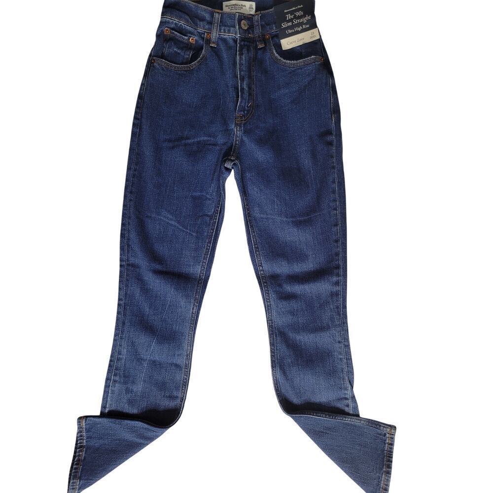 Abercrombie & Fitch Jeans 90's Slim Straight Indigo 24W/28L NWT